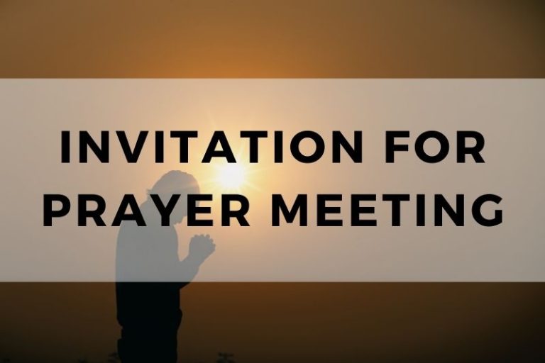 10 Sample Invitations for a Prayer Meeting (Copy Them!)