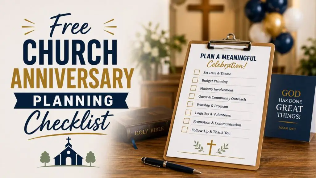 Church Anniversary Planning Checklist