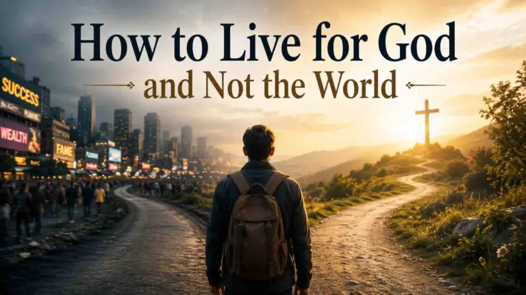 How to Live for God and Not the World: Practical Ideas