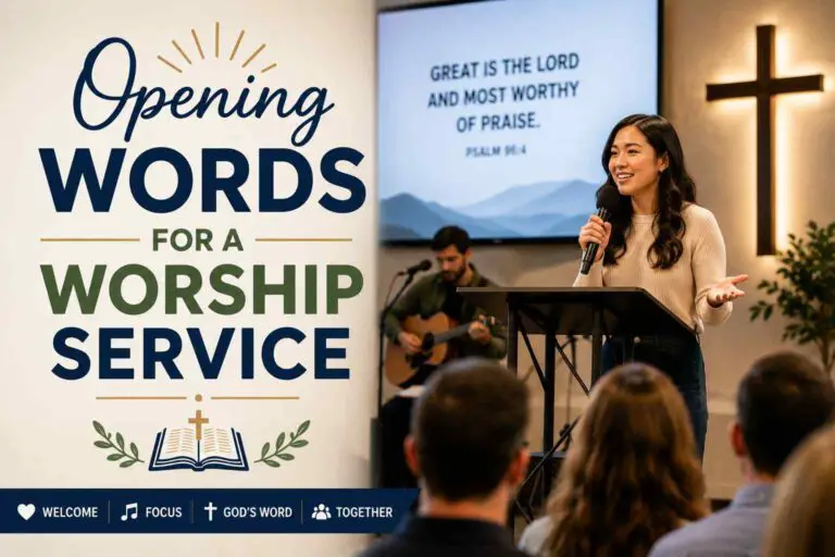 Opening Words for a Worship Service