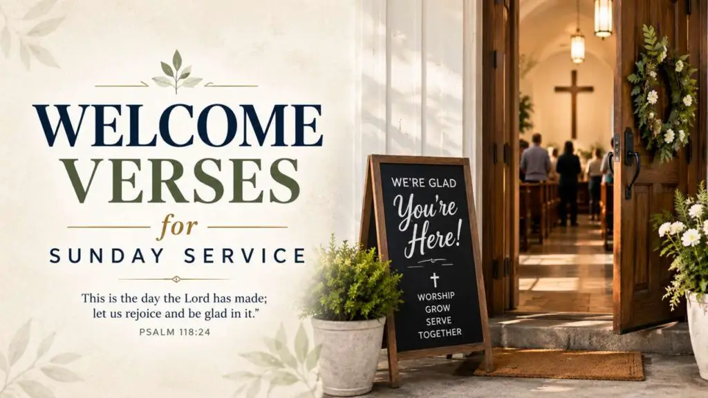 Welcome Verse for Sunday Service