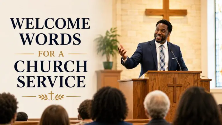 Short but Inspiring Welcome Words for Church Service