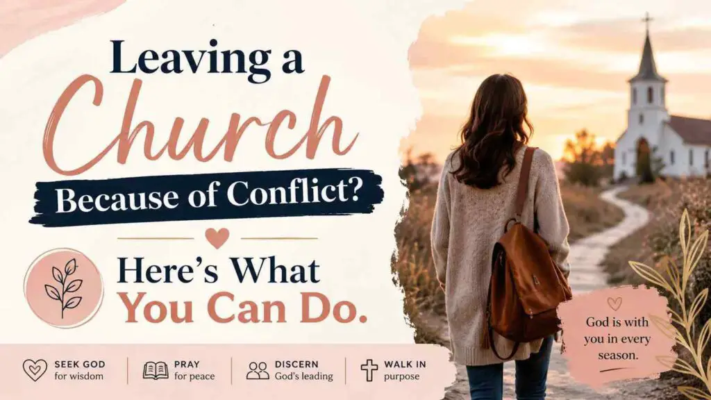 Leaving a Church Because of Conflict Heres What You Can Do