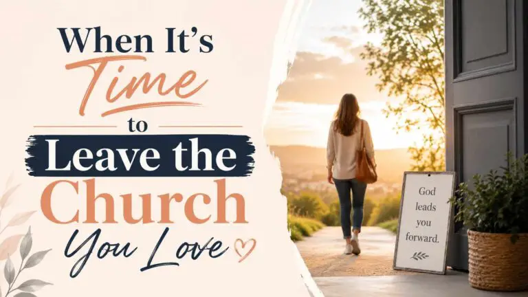 When It’s Time to Leave the Church You Love
