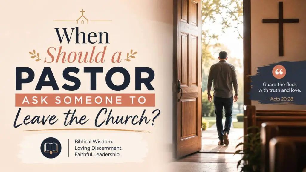 When Should a Pastor Ask Someone to Leave the Church