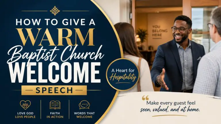 How to Give a Warm Baptist Church Welcome Speech