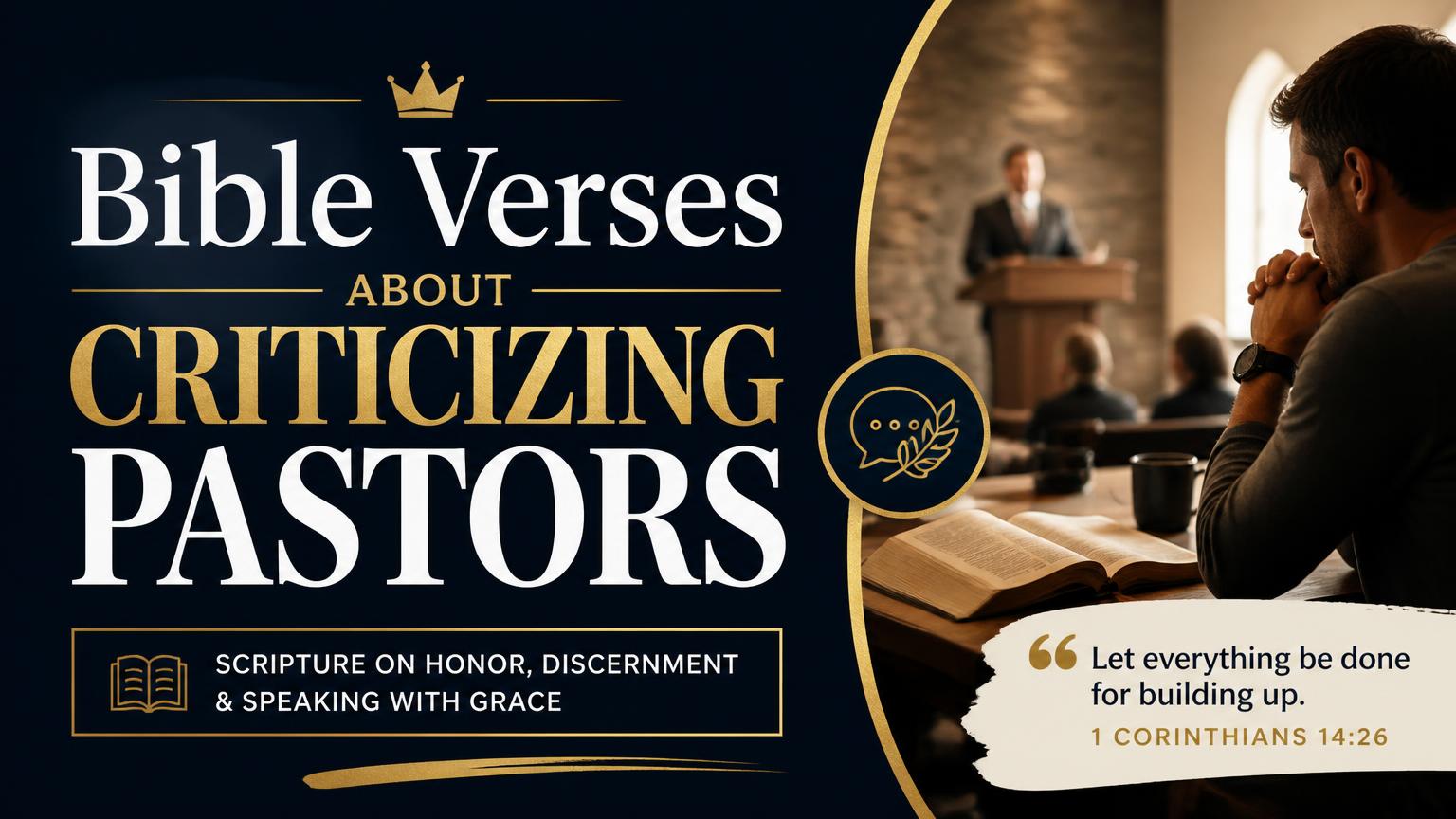 Bible Verses About Criticizing Pastors