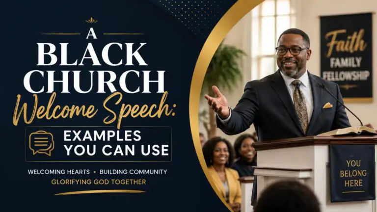 A Black Church Welcome Speech: Examples You Can Use