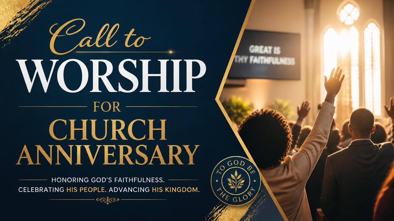 Call to Worship for Church Anniversary