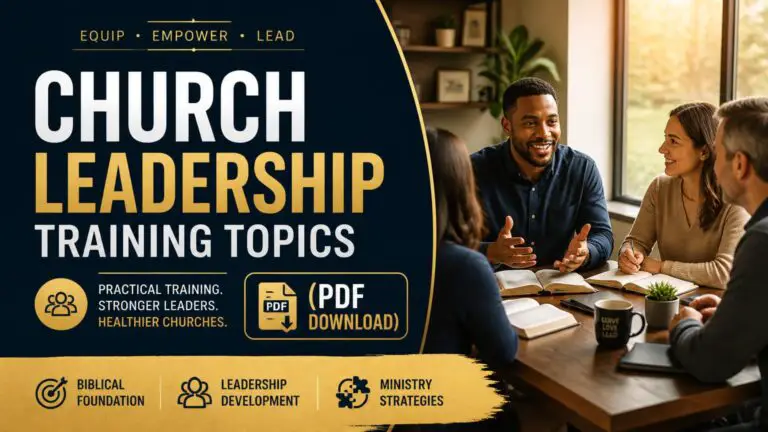 Church Leadership Training Topics (PDF download)