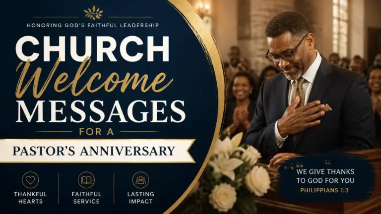 Church Welcome Messages for a Pastor’s Anniversary