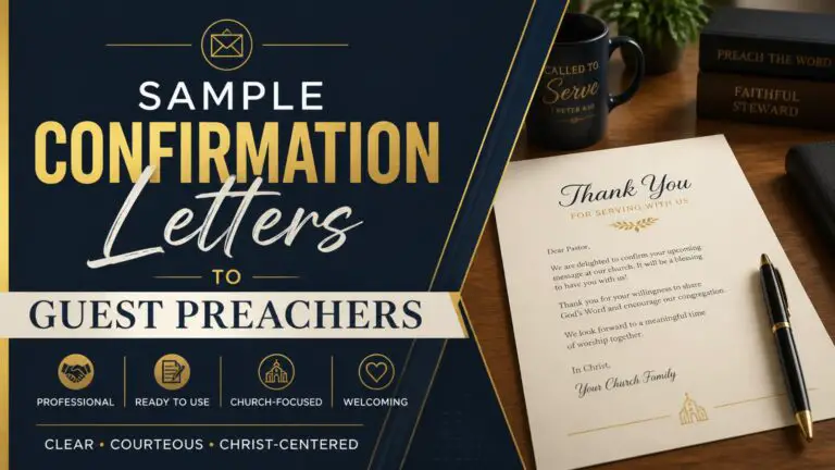 Sample Confirmation Letters to Guest Preachers