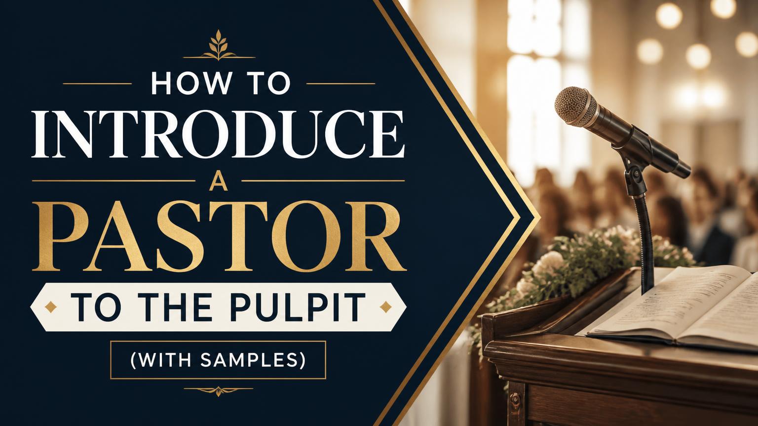 How to Introduce a Pastor to the Pulpit