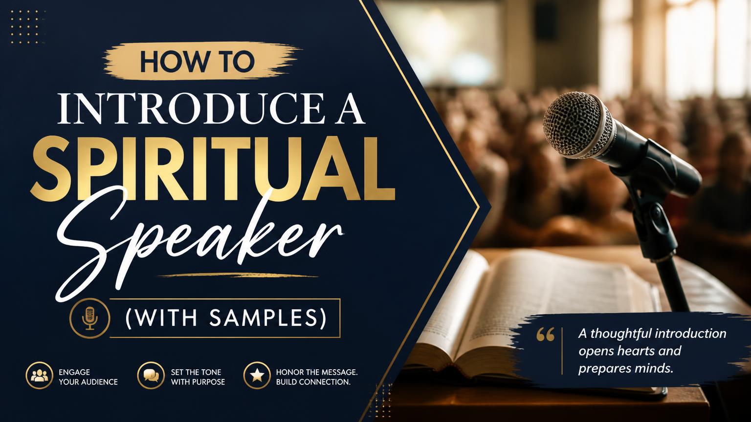 How to Introduce a Spiritual Speaker Sample