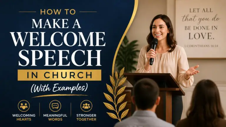 How to Make a Welcome Speech in Church (With Examples)