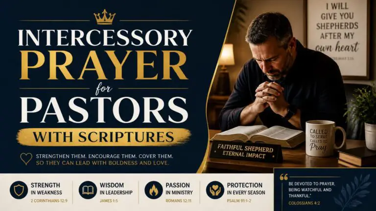 Intercessory Prayer for Pastors With Scriptures