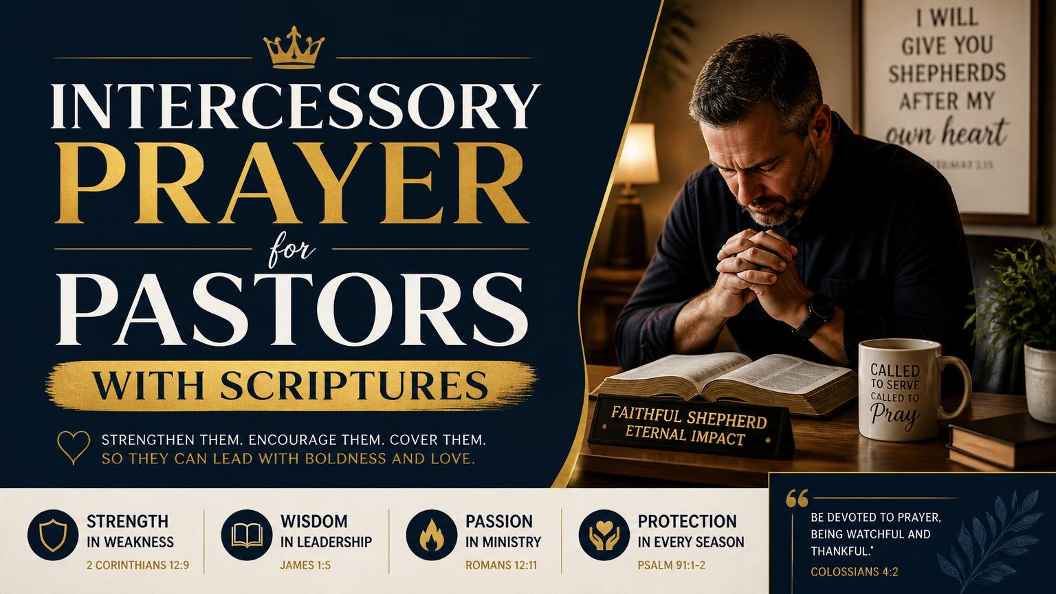 Intercessory Prayer for Pastors With Scriptures