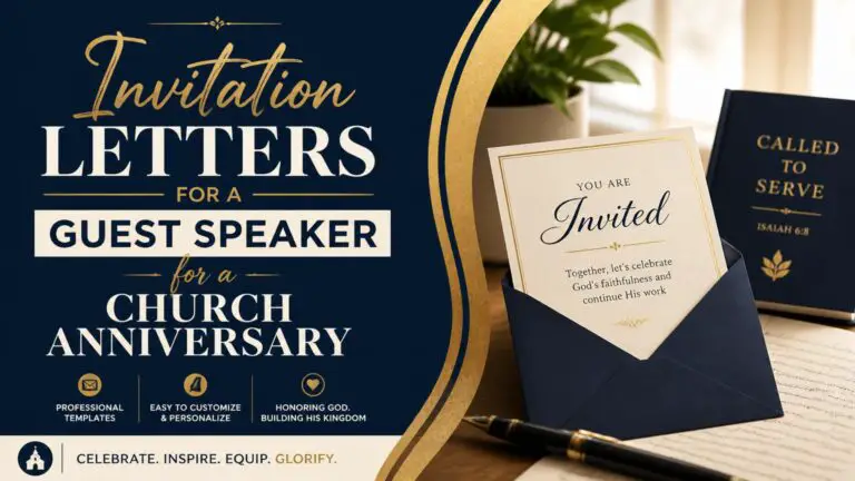 Invitation Letters for a Guest Speaker for a Church Anniversary
