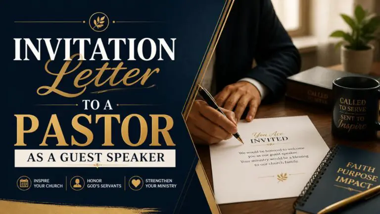 Invitation Letter to a Pastor as a Guest Speaker