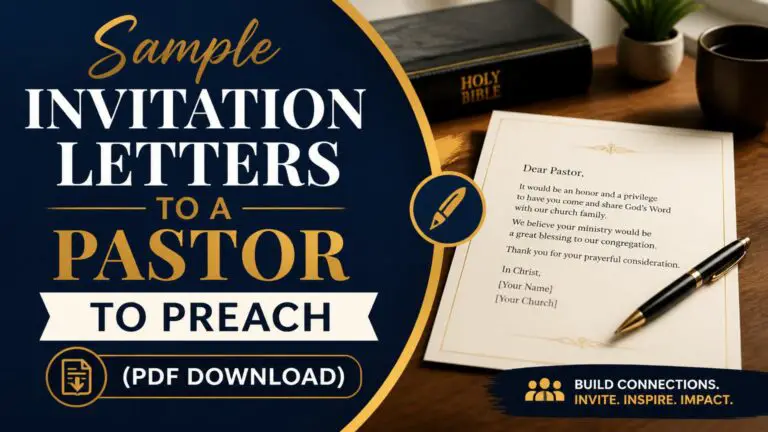 Sample Invitation Letters to a Pastor to Preach (PDF Download)