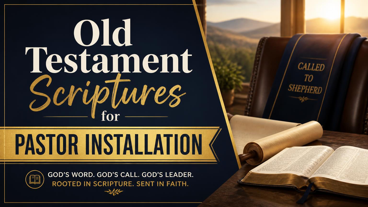 Old Testament Scripture for Pastor Installation