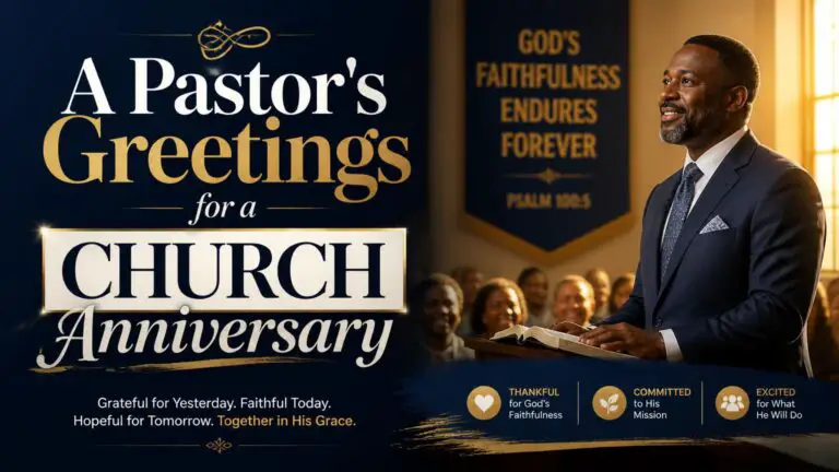 A Pastor’s Greetings for a Church Anniversary