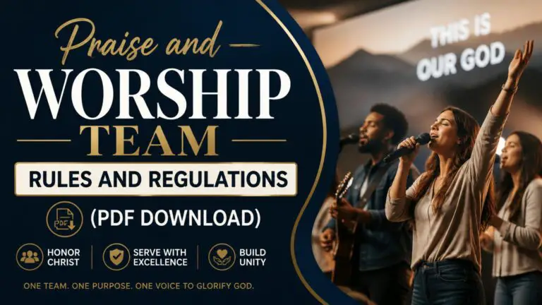 Praise and Worship Team Rules and Regulations (PDF Download)