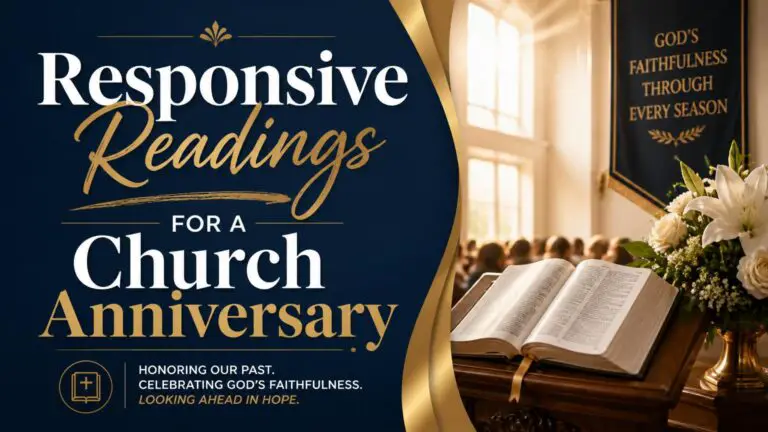 Responsive Readings for a Church Anniversary