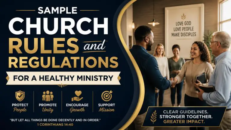 Sample Church Rules and Regulations for a Healthy Ministry