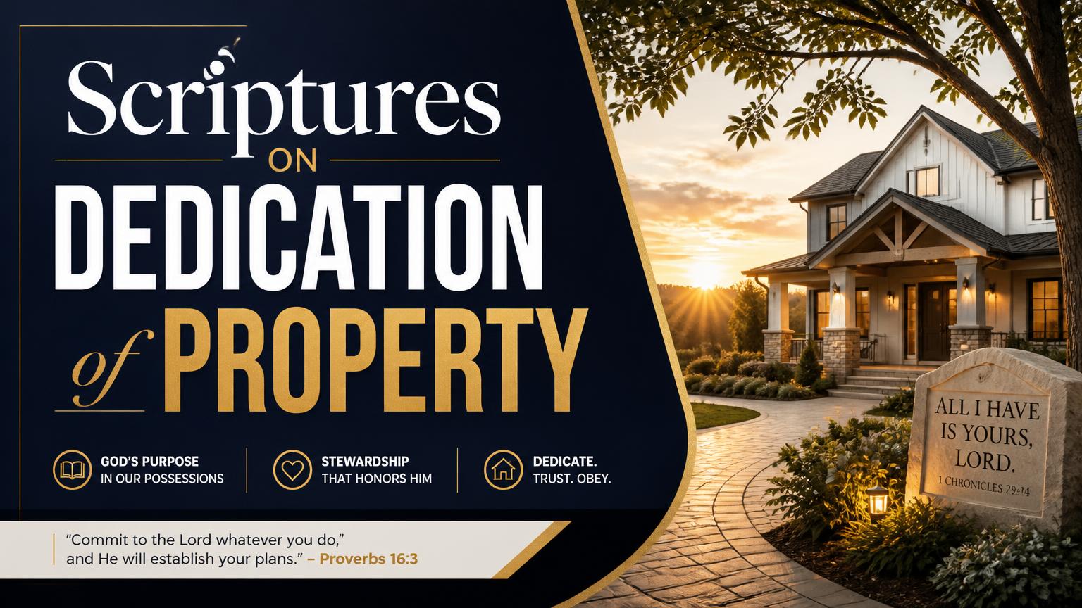 Scriptures on Dedication of Property