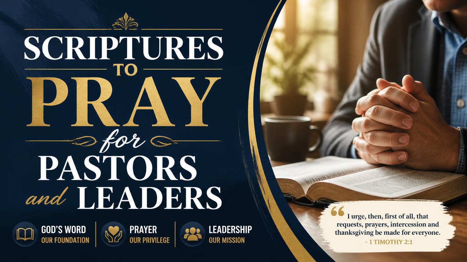Scriptures to Pray for Pastors and Leaders