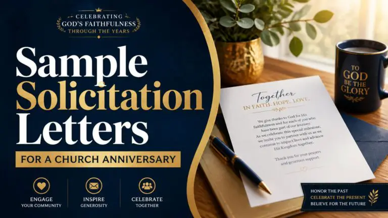 Sample Solicitation Letters for a Church Anniversary