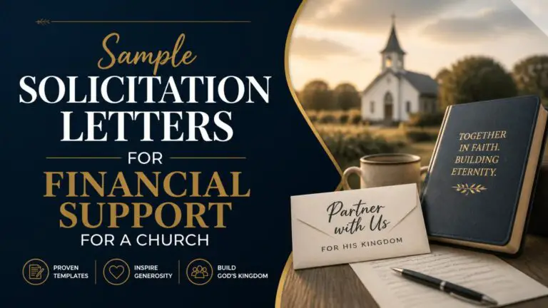 Sample Solicitation Letters for Financial Support for a Church