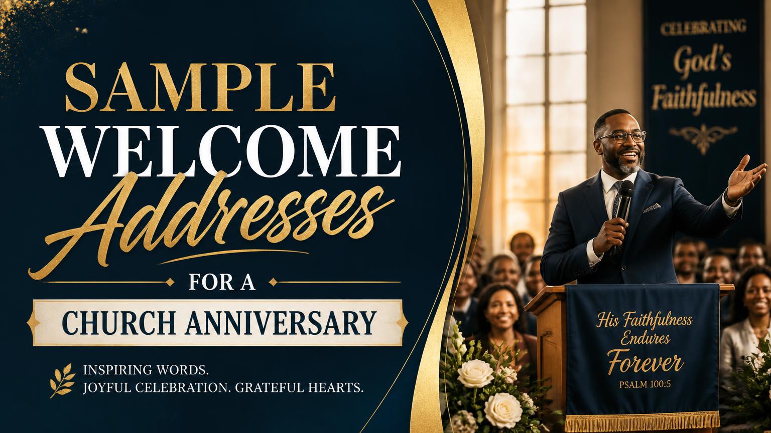 Welcome Address for Church Anniversary