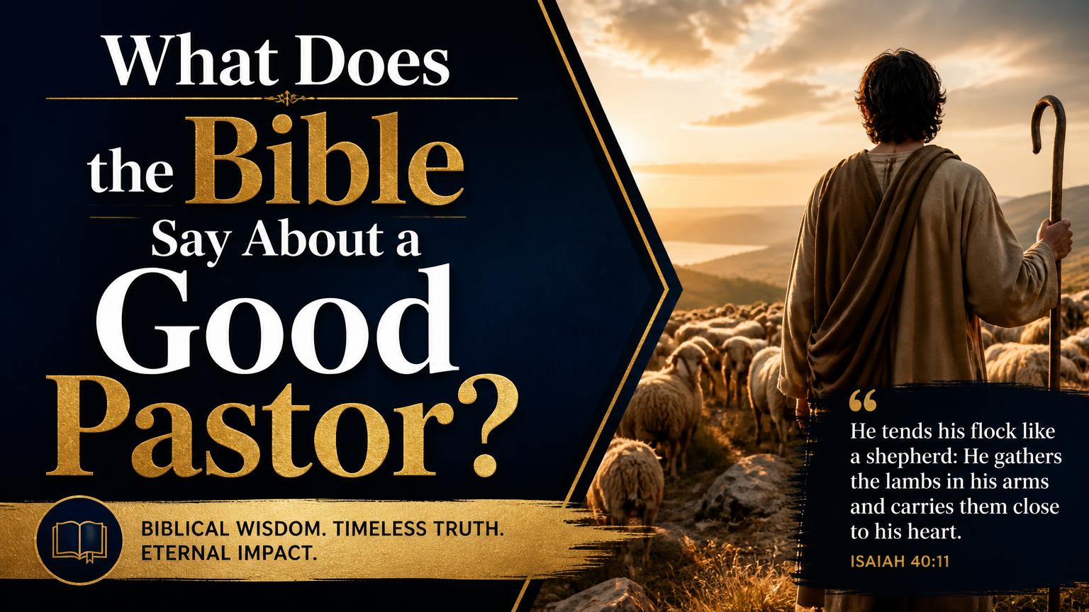 What Does the Bible Say About a Good Pastor