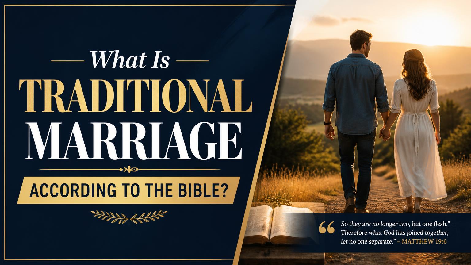 What Is Traditional Marriage According to the Bible