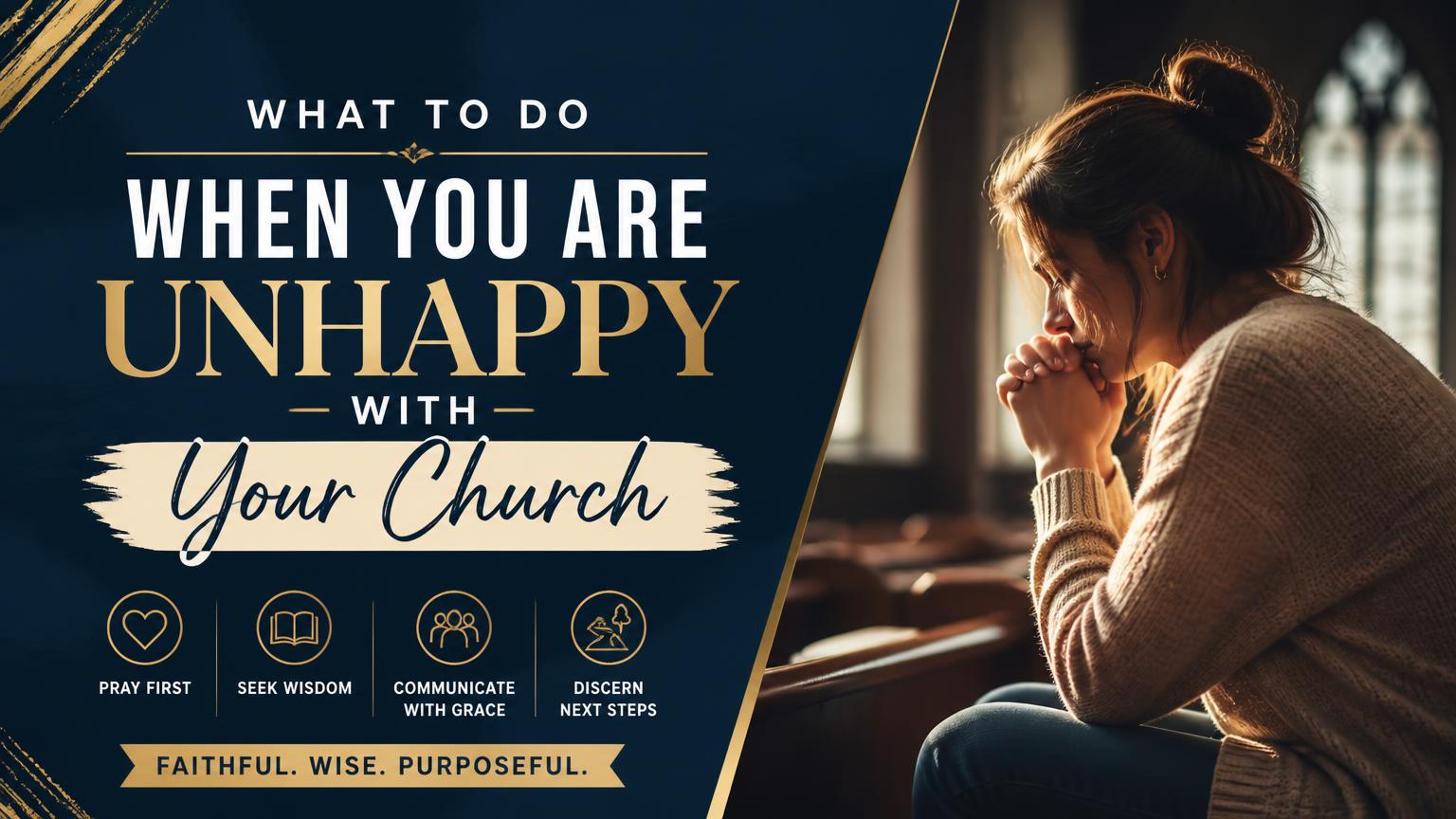 What to Do When You Are Unhappy With Your Church