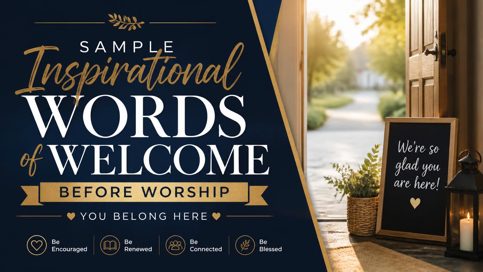 Words of Welcome Before Worship
