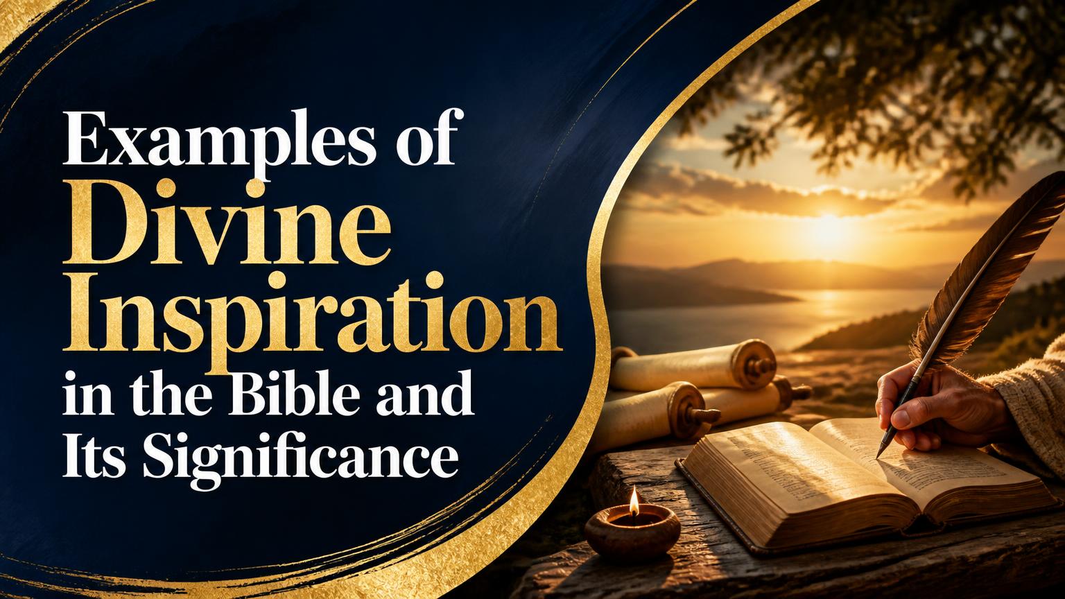 Examples of Divine Inspiration in the Bible and Its Significance - THE ...