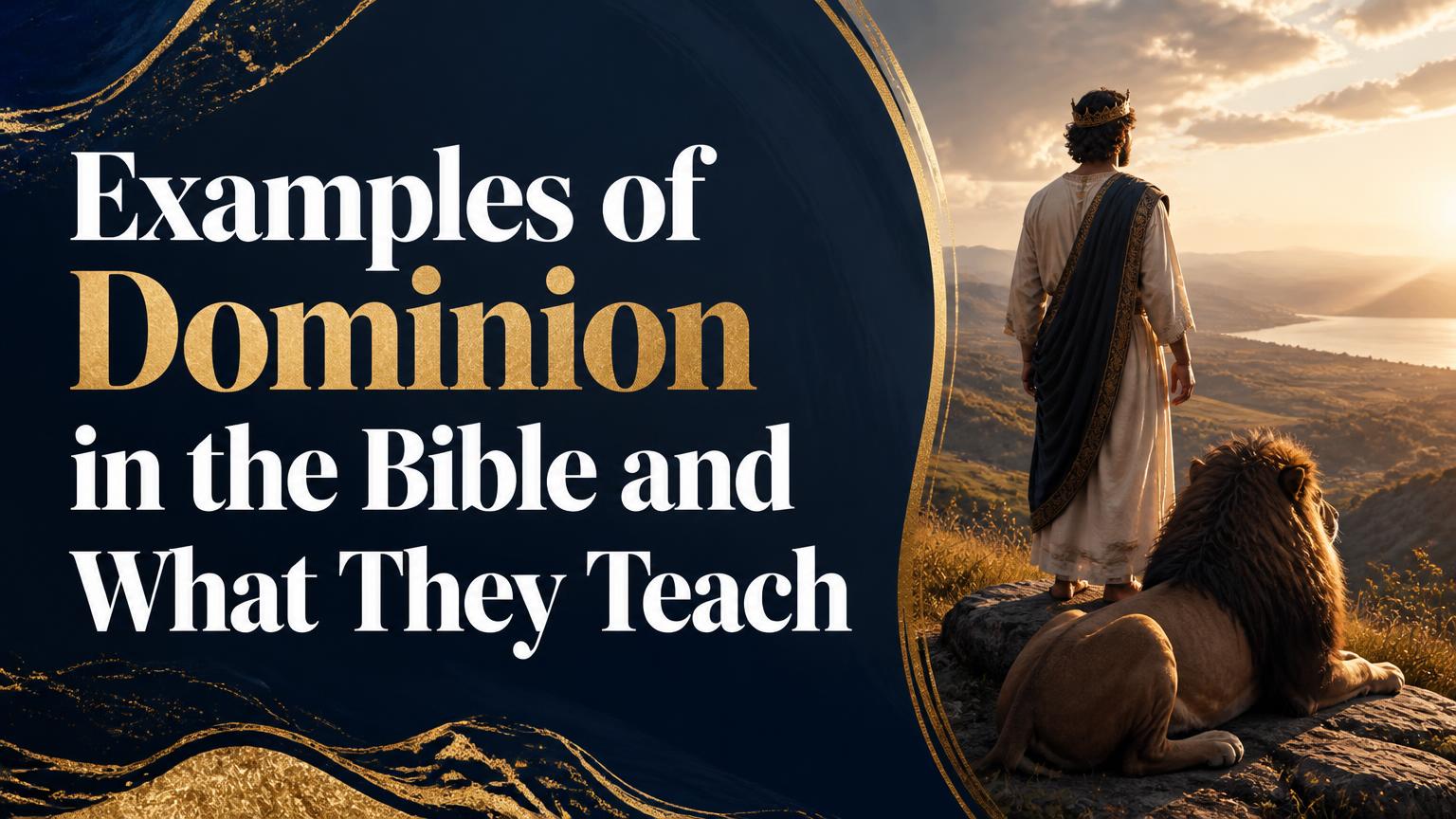 Examples of Dominion in the Bible and What They Teach - THE WAY WITH CHRIST