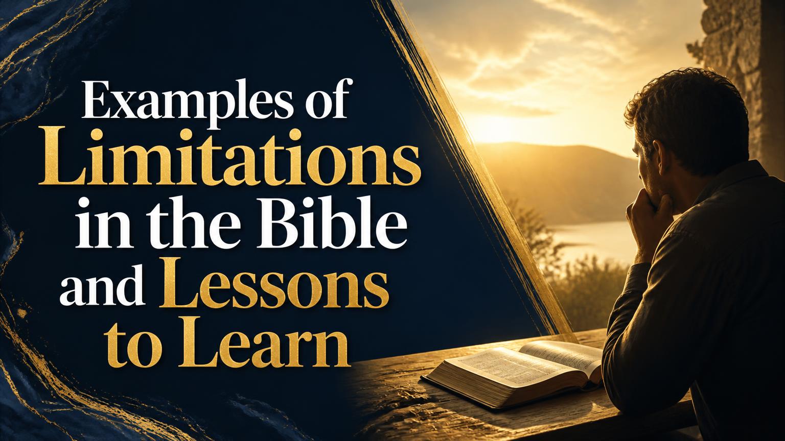 Examples of Limitations in the Bible and Lessons to Learn - THE WAY ...