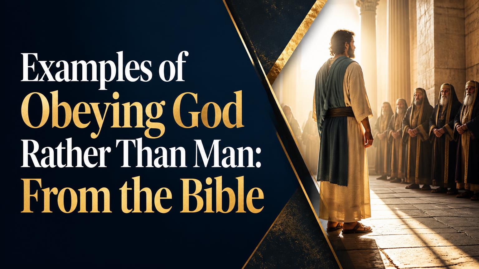 Examples of Obeying God Rather Than Man