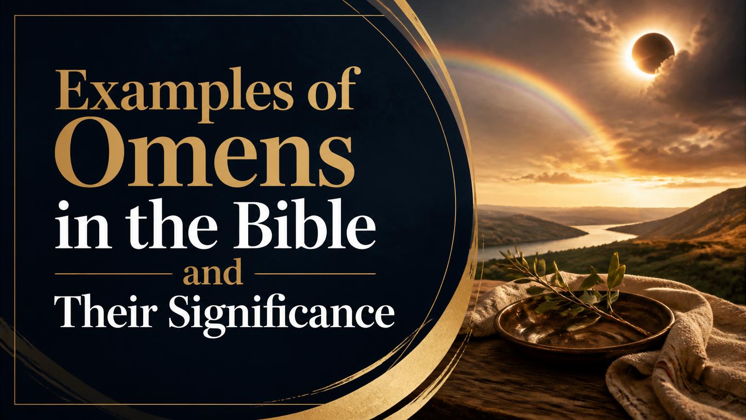 Examples of Omens in the Bible and Their Significance - THE WAY WITH CHRIST