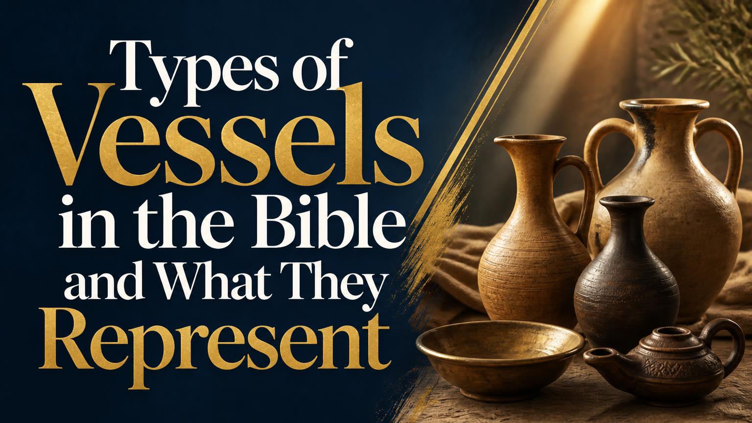 Types of Vessels in the Bible